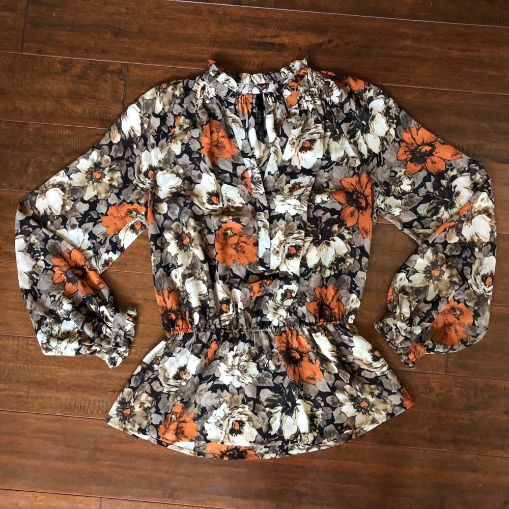 Bellatrix Floral Blouse with elastic waist (SM)